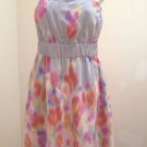 Anthropology Maeve 8 Dress Gray Silk Watercolor Geometric Strapless Anthropology Maeve 8 Dress Gray Silk Watercolor Geometric Strapless