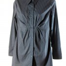 New York & Co 4 S Top Black Pinstripe Tunic Pleated Shirt Long Sleeve New New York & Co 4 S Top Black Pinstripe Tunic Pleated Shirt Long Sleeve New