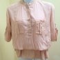 Zara Basic L Top Pink Purple Shade Convertible Sleeve Tunic Drop Waist