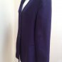 Ann Taylor 6 Jacket Purple Ribbed Silk V Neck Long Sleeves