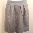 Talbots 12 Skirt Silver Gray Shimmer Linen Blend Pleated Party Holiday