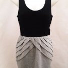 XXI Sz M Dress Black Gray Sheath Tank Pleated Detail Sleeveless Forever 21 XXI Sz M Dress Black Gray Sheath Tank Pleated Detail Sleeveless Forever 21