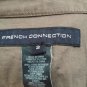 French Connection 2 Jacket Brown Mandarin Collar 3/4 Sleeves