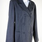 Gap 14 L Jacket Gray Double Breasted Stretch Lined Classic