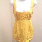 Anthropologie Viola 6 Top Yellow Empire Long Tie Deep Scoop Neck Spring Anthropologie Viola 6 Top Yellow Empire Long Tie Deep Scoop Neck Spring