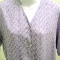 Pendleton 10 Top Purple White Swirl Short Sleeves Button Down Tunic