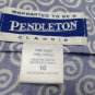 Pendleton 10 Top Purple White Swirl Short Sleeves Button Down Tunic