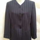 Jones New York 10P Jacket Navy Blue Pinstripe Suit Blazer