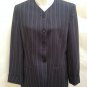 Jones New York 10P Jacket Navy Blue Pinstripe Suit Blazer