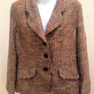Coldwater Creek 12 Jacket Orange Brown Red Tweed