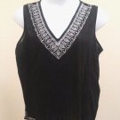 Avenue Plus Size 18 20 Top Black White Embroidered Geometric Tribal Tank Avenue Plus Size 18 20 Top Black White Embroidered Geometric Tribal Tank