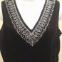 Avenue Plus Size 18 20 Top Black White Embroidered Geometric Tribal Tank