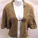 Calvin Klein Jeans S Shrug Bolero Mustard Brown Wool Blend Cardigan Sweater Calvin Klein Jeans S Shrug Bolero Mustard Brown Wool Blend Cardigan Sweater