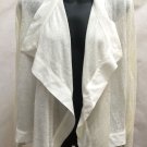 Ralph Lauren Petite PS Open Cardigan Ivory Linen Blend Waterfall Lightweight