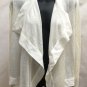 Ralph Lauren Petite PS Open Cardigan Ivory Linen Blend Waterfall Lightweight