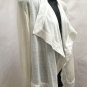 Ralph Lauren Petite PS Open Cardigan Ivory Linen Blend Waterfall Lightweight