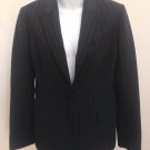 Elie Tahari 8 Blazer Black Pinstripe 1 Button Stretch Suit Jacket Elie Tahari 8 Blazer Black Pinstripe 1 Button Stretch Suit Jacket