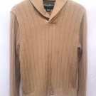 Eddie Bauer XL Sweater Camel Beige Shawl Collar Pullover Ribbed Linen Cotton Eddie Bauer XL Sweater Camel Beige Shawl Collar Pullover Ribbed Linen Cotton