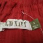 Old Navy S Top Rust Embroidered Open Tie Front Puffed Short Sleeve