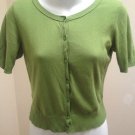 Ann Taylor Loft XSP Green Cardigan Sweater Pima Cotton Short Sleeve Ann Taylor Loft XSP Green Cardigan Sweater Pima Cotton Short Sleeve