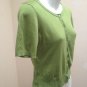 Ann Taylor Loft XSP Green Cardigan Sweater Pima Cotton Short Sleeve