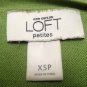 Ann Taylor Loft XSP Green Cardigan Sweater Pima Cotton Short Sleeve
