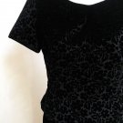 Talbots 6 Dress Black Velvet Floral Bodice Peplum Maxi Evening Holiday Talbots 6 Dress Black Velvet Floral Bodice Peplum Maxi Evening Holiday