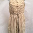 Zara Sz S Dress Beige Brown Polka Dots Lace Trim Zara Sz S Dress Beige Brown Polka Dots Lace Trim