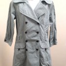 Frenchi M Jacket Green striped Double Breasted Mini Coat Dress Frenchi M Jacket Green striped Double Breasted Mini Coat Dress