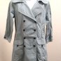 Frenchi M Jacket Green striped Double Breasted Mini Coat Dress