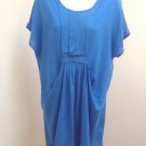 Zara Basic T Shirt Tunic Dress M Blue Draped Top NWT Zara Basic T Shirt Tunic Dress M Blue Draped Top NWT