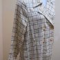 Spring Street M Blazer Black Off White Windowpane Plaid Textured Jacket Career