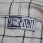 Spring Street M Blazer Black Off White Windowpane Plaid Textured Jacket Career
