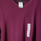 New Alfani Mens L Sweater Burgundy V-Neck Pullover Cotton Long Sleeves Shirt