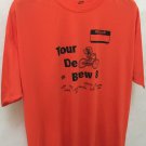 Ultra Club Shirt 2XL Cool Dry Orange Tour De Brew Athletic T Shirt Rare Ultra Club Shirt 2XL Cool Dry Orange Tour De Brew Athletic T Shirt Rare