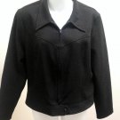 Hugo Buscati Collection L/XL Jacket Black Zip Up Lightweight Hugo Buscati Collection L/XL Jacket Black Zip Up Lightweight
