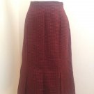 Vintage Skirt Sz 10 Fits XS/S Red Black Houndstooth Pleated