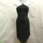 Cache 2 Black Silver Beaded Halter Sparkly Asymmetric Sexy Party Cocktail