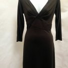 Ann Taylor Loft Dress 6 Brown V Neck Empire Waist 3/4 Sleeve Ann Taylor Loft Dress 6 Brown V Neck Empire Waist 3/4 Sleeve