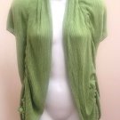 Sweet Sinful M Cardigan Green Ruched Open Draped Stretchy Sweater Sweet Sinful M Cardigan Green Ruched Open Draped Stretchy Sweater