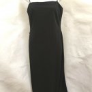 Arianna by Rachel Kaye 6P Maxi Dress Black Sheath Sexy Side Slit Spaghetti Strap