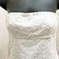 J Crew Sz 0 Top White Texture Strapless Cotton Empire Waist XS Shirt
