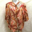Maggie Barnes 3X Top Animal Print Feather Sheer Multicolor Plus Size Tunic Shirt Maggie Barnes 3X Top Animal Print Feather Sheer Multicolor Plus Size Tunic Shirt