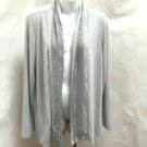 Anthropologie One September M Open Cardigan Gray Lace Textured Sweater Anthropologie One September M Open Cardigan Gray Lace Textured Sweater