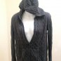 Old Navy Maternity XS Sweater Gray Cable Knit Hooded Deep V Neck Tunic Layering