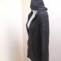 Old Navy Maternity XS Sweater Gray Cable Knit Hooded Deep V Neck Tunic Layering