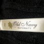 Old Navy Maternity XS Sweater Gray Cable Knit Hooded Deep V Neck Tunic Layering