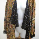 Norton McNaughton 10 Open Cardigan Paisley Floral Gold Black Cascade Jacket Norton McNaughton 10 Open Cardigan Paisley Floral Gold Black Cascade Jacket