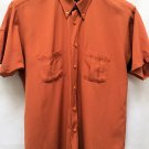 Ted Baker Mens L Shirt Orange Polynosic Short Sleeve Pockets 4 Ted Baker Mens L Shirt Orange Polynosic Short Sleeve Pockets 4