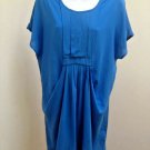 Zara Basic T Shirt Tunic Dress M Blue Draped Top New Zara Basic T Shirt Tunic Dress M Blue Draped Top New